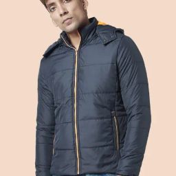 People By Pantaloons Navy Regular Fit Hooded Jacket-picture-15
