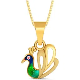 Joyalukkas Gold 22k Iridescent Peacock Casual Pendants for Women-picture-22