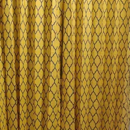 Trance Home Linen Mustard & Blue Set of 4 Geometric Long Door Curtain image 3