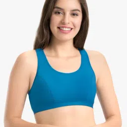 Every De by Amante Mykonos Blue Non Padded Non Wired Full Coverage Bra-image-7