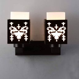 Gojeeva Black Wood Square Shaped Wall Lamp-picture-10