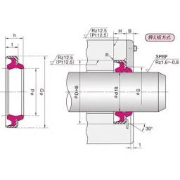 NOK 140x160 mm DKBI Type Polyurethene Rubber Reciprocating Dust Seal, DKBI 140 160 10 14-image-1