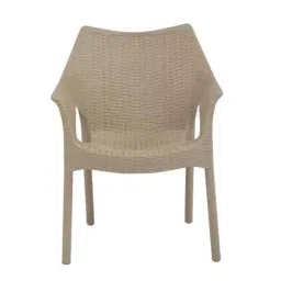 Supreme Cambridge Synthetic Resin Dark Beige With Arm Chair (Pack of 2)-image-16