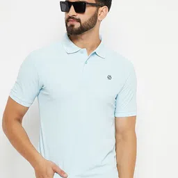 RENUOVO Men Solid Polo Collar Cotton Slim Fit T-shirt-image-90