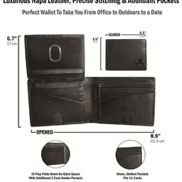 CONTACTS Men Leather Two Fold Wallet image 2