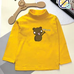 COCOON ORGANICS Cotton Rib Full Sleeves Frog Printed Anti Microbial Tee - Yellow-picture-27