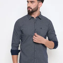 Duke Men Slim Fit Opaque Printed Casual Shirt-picture-27