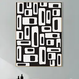 nestroots White & Black Abstract Printed Canvas Wall Art-picture-27