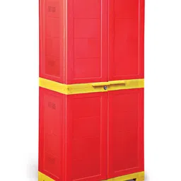 cello wimplast Cello Novelty Big Plastic Shoe Rack With Lock Red & Yellow image 2