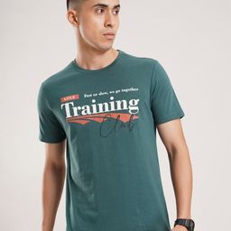 Ajile by Pantaloons Men Typography Printed Round Neck Pure Cotton Slim Fit T-shirt-picture-22