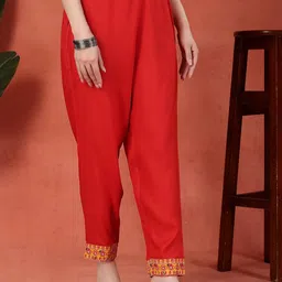 Sangria Women Mid Rise Trousers-picture-15