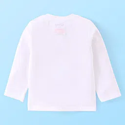 Babyhug Disney Single Jersey Knit Full Sleeves Night Suit With Mickey Mouse Graphics - White & Navy image 3