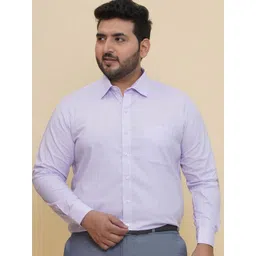 John Pride Men Spread Collar Pinstripes Striped Cotton Formal Shirt image 1