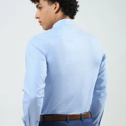 Monte Carlo Long Sleeves Spread Collar Opaque Cotton Regular Fit Formal Shirt image 4