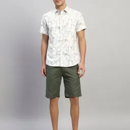 Cantabil Green Regular Fit Printed Casual Shirt image 5