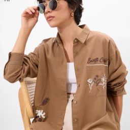 The Souled Store Brown Loose Print Shirts-picture-32