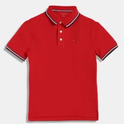 Tommy Hilfiger Primary Red Regular Fit Polo T-Shirt-picture-25