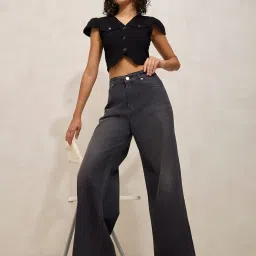 showoffff SHOWOFF Grey Solid Jeans image 5