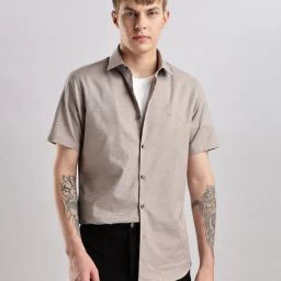 CALVIN KLEIN JEANS Khaki Men Slim fit Solid Shirt-picture-6