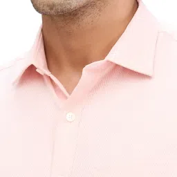 Park Avenue Orange Regular Fit Texture Shirt image 5