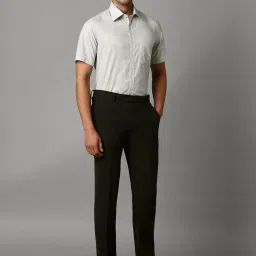 Louis Philippe Grey Regular Fit Checks Shirt image 4