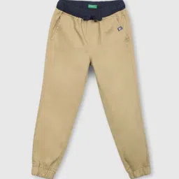 United Colors of Benetton Kids Beige Cotton Joggers-picture-24