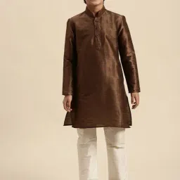 Sanwara Kids Brown Regular Fit Kurta Set-image-39