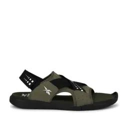 Reebok Men's Tazz Olive Green & Black Back Strap Sandals-image-4