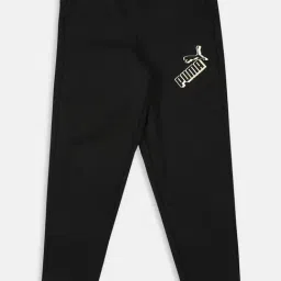 Puma Kids Black Cotton Printed Sweatpants-picture-32