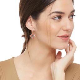 Imli Street Brown & Silver Drop Earrings-picture-16