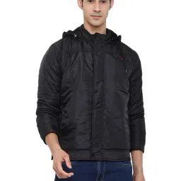 Cantabil Black Regular Fit Hooded Jacket-picture-35