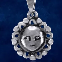 Taraash 92.5 Sterling Silver Sun Pendant for Kids-picture-15