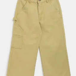 Tales & Stories Kids Yellow Cotton Wide Fit Pants-picture-14