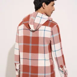 7 Alt by Pantaloons Brown Slim Fit Checks Shirts image 2