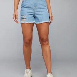 DOLCE CRUDO Blue Relaxed Fit Shorts-picture-6
