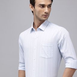 Arrow Pure Cotton Manhattan Slim Fit Vertical Striped Formal Shirt-picture-21