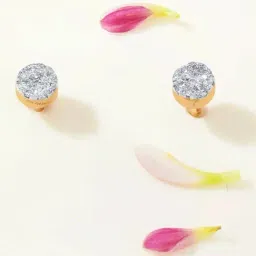 P.N.Gadgil Jewellers 14KT Yellow Gold and Diamond Stud Earring for Women-image-96