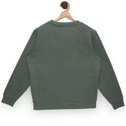 Red Tape Kids Olive Solid Sweatshirts image 2
