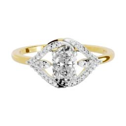 Sparkles Lab Grown Diamond 14k (585) Yellow Gold Ring for Women-picture-11