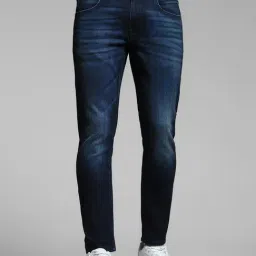 Jack & Jones Dark Blue Cotton Slim Fit Jeans-picture-23