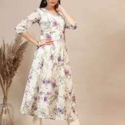 Aurelia Cream Floral Print Kurta image 3