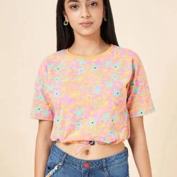 Coolsters by Pantaloons Kids Pink & Blue Cotton Printed T-Shirt-picture-25