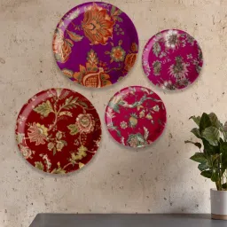 Nestroots Ethnic Floral Multicolor Porcelain Wall Plate image 5
