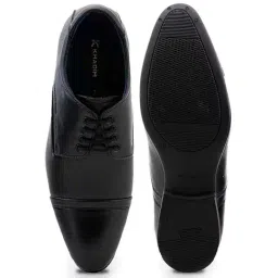 khadim Khadim's Men's Black Derby Shoes image 3