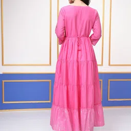 Vishudh Embroidered Tiered Maxi Ethnic Dresses image 4