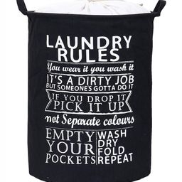 HOKIPO Black PrintedFoldable Laundry Bags With Lid-picture-42