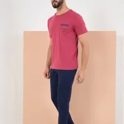 Sweet Dreams Pink Cotton Regular Fit Nightwear Set-image-24