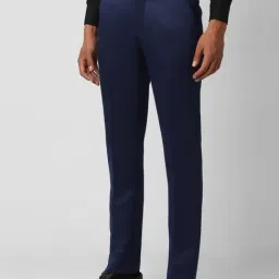 Van Heusen Navy Slim Fit Trousers image 3