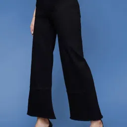 Miss Chase Black Relaxed Fit High Rise Stretchable Jeans image 3