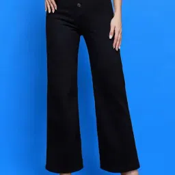 Miss Chase Black Relaxed Fit High Rise Stretchable Jeans-image-93